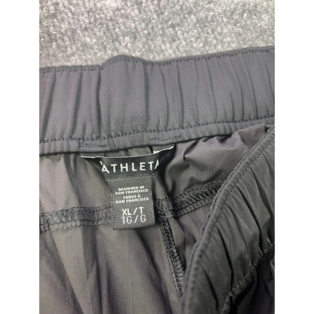 Athleta Track Pants Womens XL/T Black Tall Zipper Pockets Bungee Hem - Picture 2 of 11